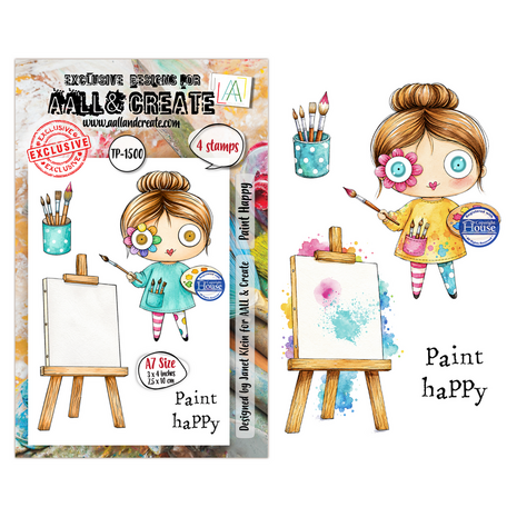 AALL and Create Clear Stamp Set A7 Paint Happy (AALL-TP-1500) AALL and Create Clear Stamp Set A7 Paint Happy (AALL-TP-1500)