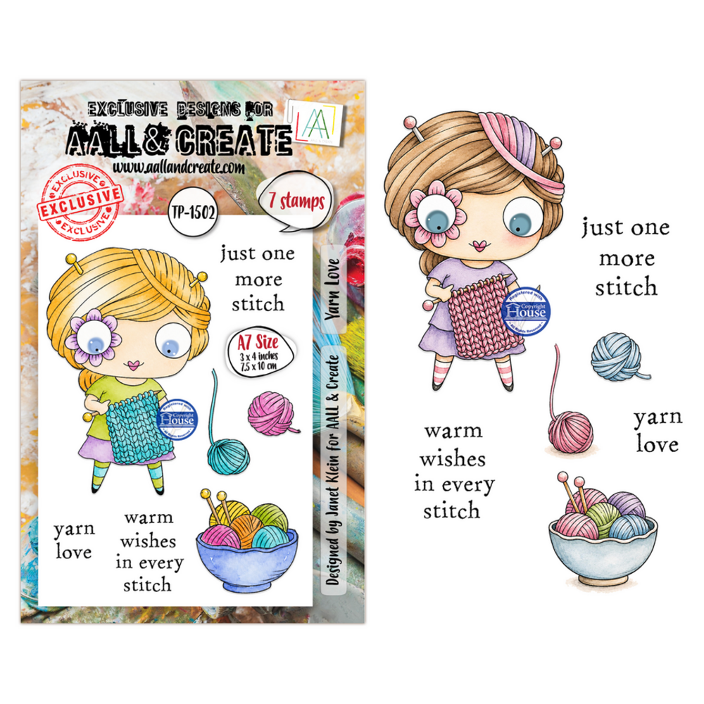 AALL and Create Clear Stamp Set A7 Yarn Love (AALL-TP-1502) AALL and Create Clear Stamp Set A7 Yarn Love (AALL-TP-1502)