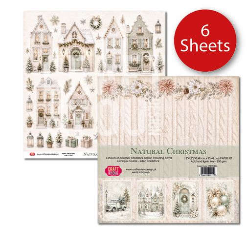 Craft & You PRE-ORDER Natural Christmas 12x12 Inch Paper Pack (6pcs) (CPS-NC30-6) Craft & You PRE-ORDER Natural Christmas 12x12 Inch Paper Pack (6pcs) (CPS-NC30-6)