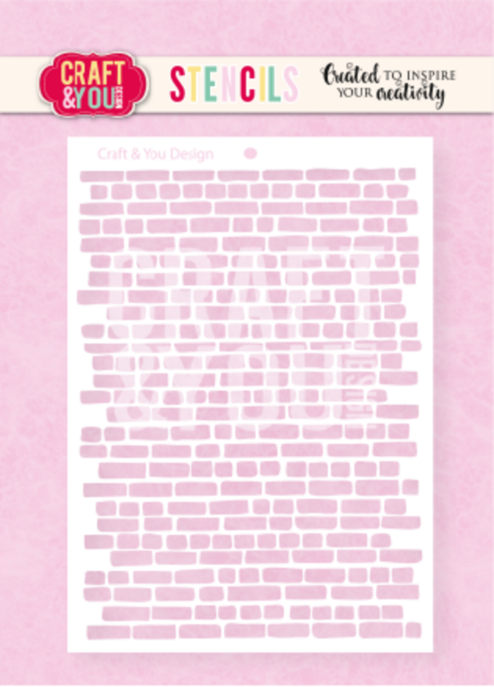 Craft & You PRE-ORDER Masking Stencil Bricks (SC023) Craft & You PRE-ORDER Masking Stencil Bricks (SC023)