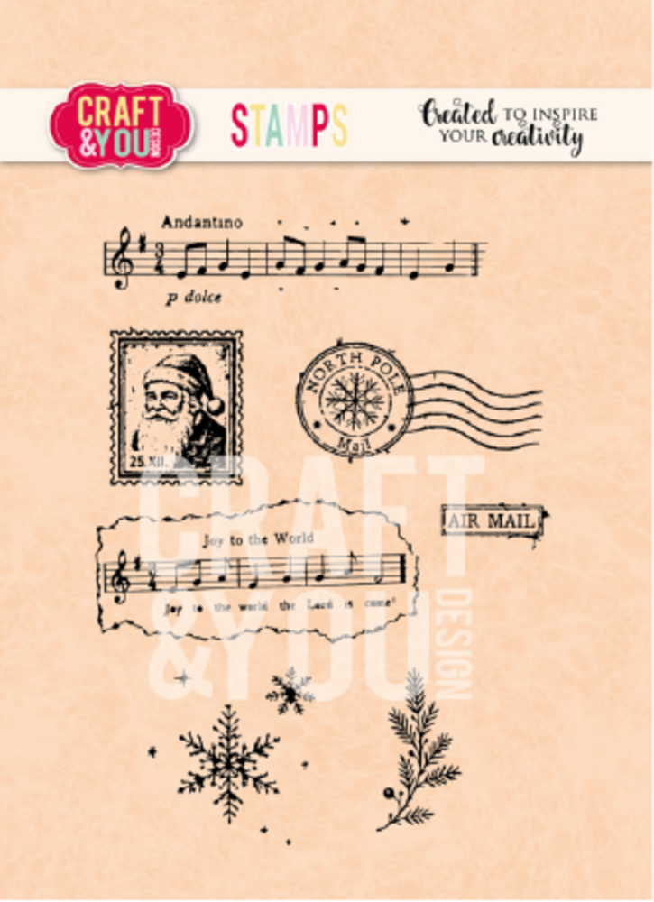 Craft & You PRE-ORDER Clear Stamp Christmas (CS059) Craft & You PRE-ORDER Clear Stamp Christmas (CS059)