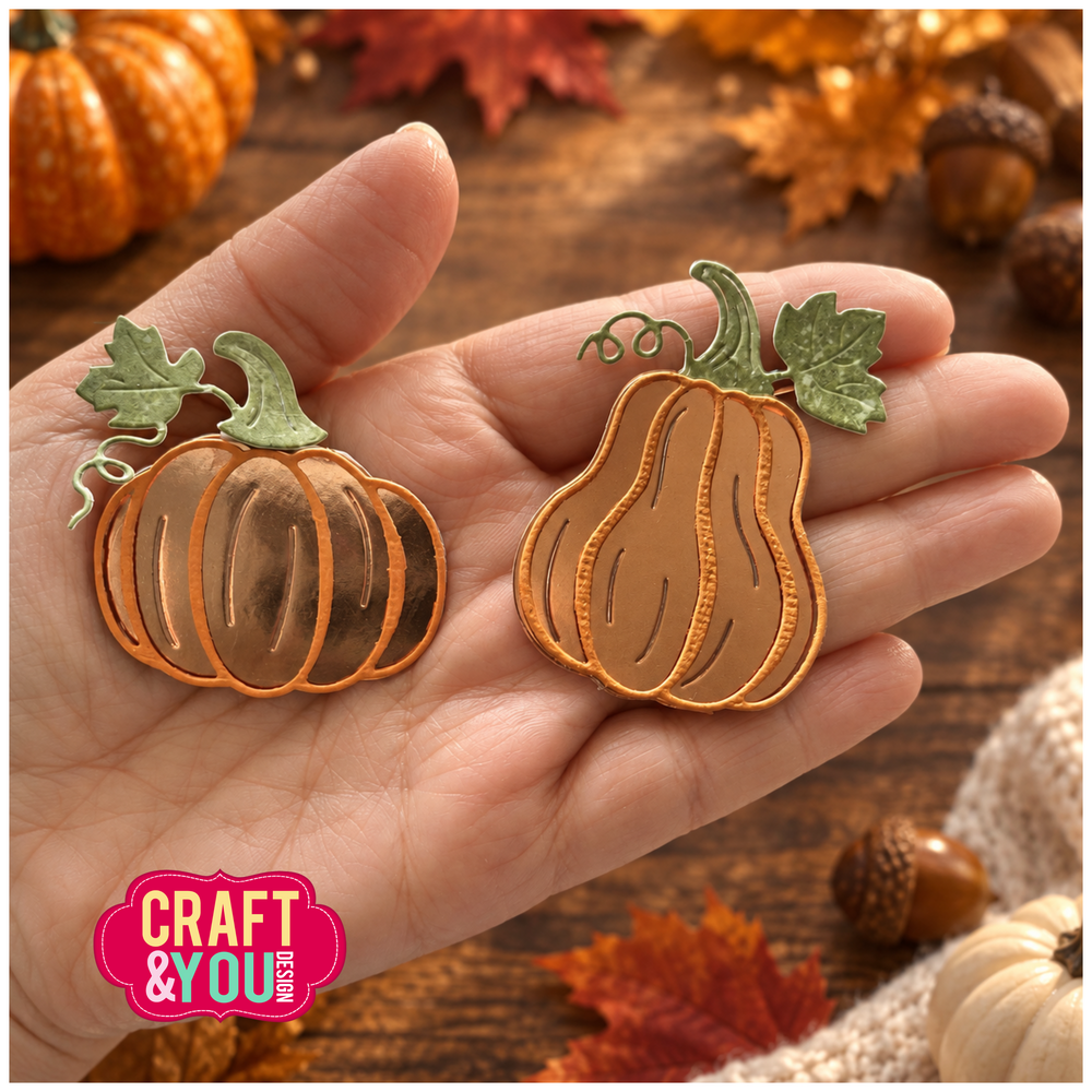 Craft & You PRE-ORDER Dies Two Pumpkins (CW424) Craft & You PRE-ORDER Dies Two Pumpkins (CW424)