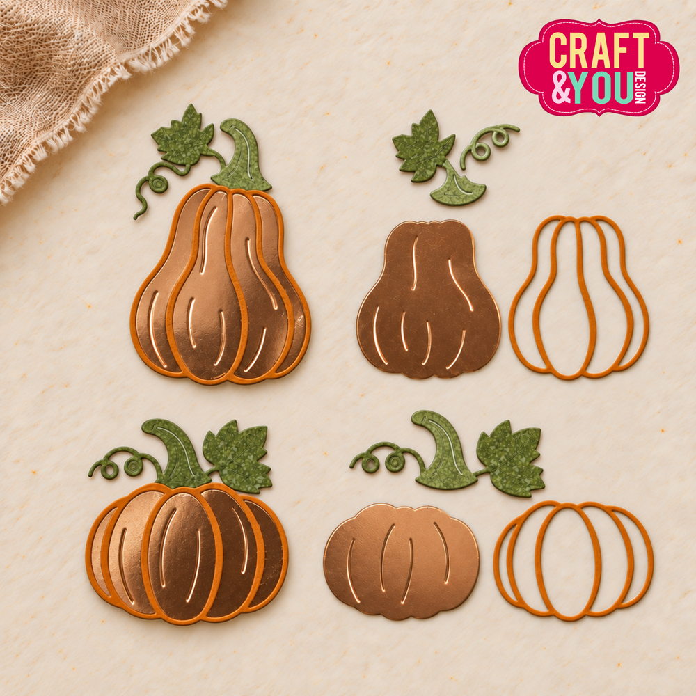 Craft & You PRE-ORDER Dies Two Pumpkins (CW424) Craft & You PRE-ORDER Dies Two Pumpkins (CW424)
