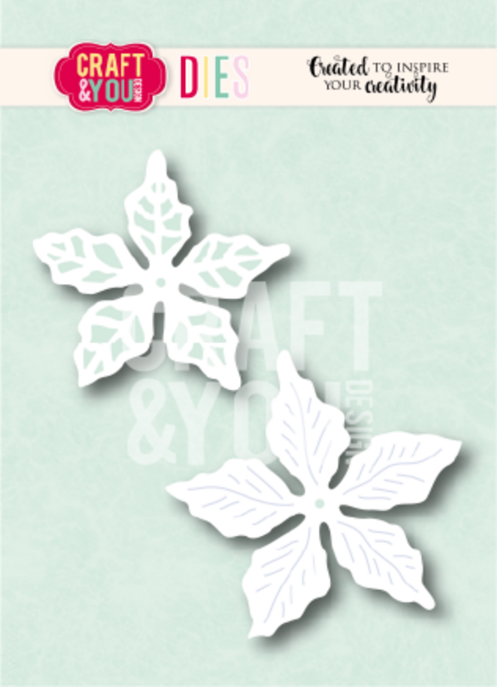 Craft & You PRE-ORDER Dies Poinsettia 1 (CW428) Craft & You PRE-ORDER Dies Poinsettia 1 (CW428)