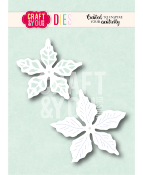Craft & You PRE-ORDER Dies Poinsettia 1 (CW428) Craft & You PRE-ORDER Dies Poinsettia 1 (CW428)