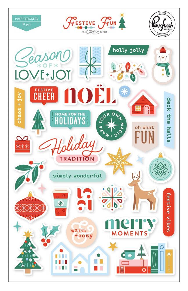 Pinkfresh Studio PRE-ORDER Festive Fun Puffy Stickers (336026) Pinkfresh Studio PRE-ORDER Festive Fun Puffy Stickers (336026)