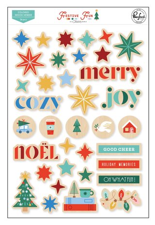 Pinkfresh Studio PRE-ORDER Festive Fun Colored Wood Veneer (336426) Pinkfresh Studio PRE-ORDER Festive Fun Colored Wood Veneer (336426)