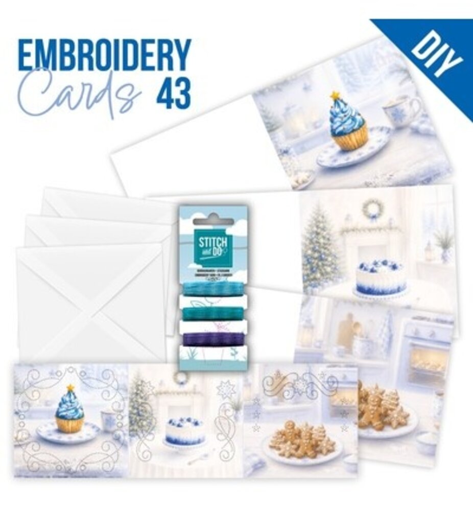 Find It Trading Stitch and Do Embroidery Cards Blue Christmas Treats (STDOPP043)
