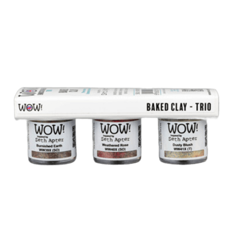 WOW! Trio's Baked Clay Embossing Powder Set by Seth Apter (WOWKT099) WOW! Trio's Baked Clay Embossing Powder Set by Seth Apter (WOWKT099)