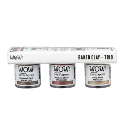 WOW! Trio's Baked Clay Embossing Powder Set by Seth Apter (WOWKT099) WOW! Trio's Baked Clay Embossing Powder Set by Seth Apter (WOWKT099)