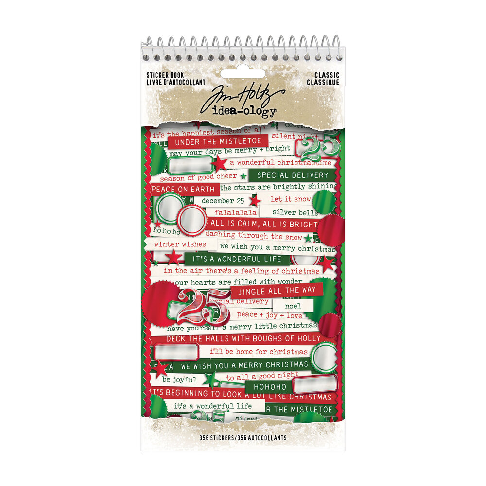Idea-ology PRE-ORDER 2026 Tim Holtz Christmas Sticker Book Classic (TH94502)