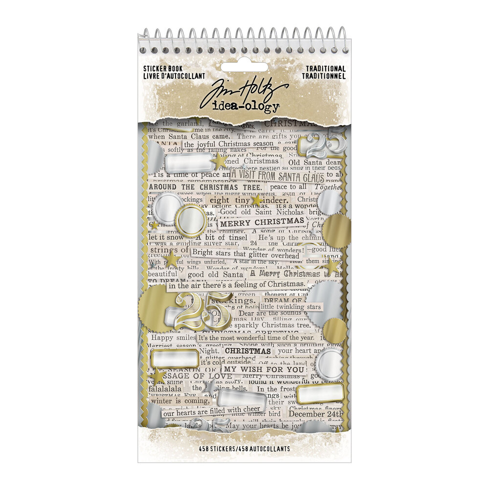 Idea-ology PRE-ORDER 2026 Tim Holtz Christmas Sticker Book Traditional (TH94503)