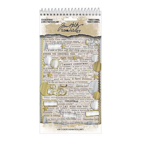 Idea-ology PRE-ORDER 2026 Tim Holtz Christmas Sticker Book Traditional (TH94503)