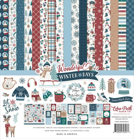 Echo Park Wonderful Winter Days 12x12 Inch Collection Kit (WWD539016) Echo Park Wonderful Winter Days 12x12 Inch Collection Kit (WWD539016)