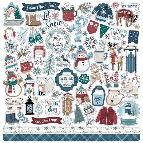 Echo Park Wonderful Winter Days 12x12 Inch Element Sticker (WWD539014) Echo Park Wonderful Winter Days 12x12 Inch Element Sticker (WWD539014)