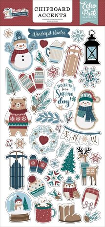 Echo Park Wonderful Winter Days 6x13 Inch Chipboard Accents (WWD539021) Echo Park Wonderful Winter Days 6x13 Inch Chipboard Accents (WWD539021)