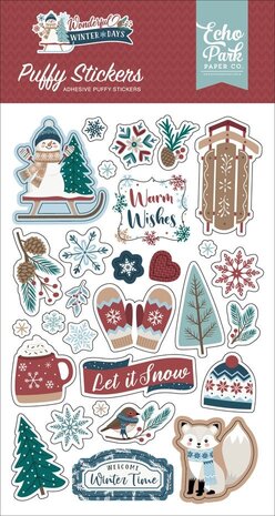 Echo Park Wonderful Winter Days Puffy Stickers (WWD539066) Echo Park Wonderful Winter Days Puffy Stickers (WWD539066)