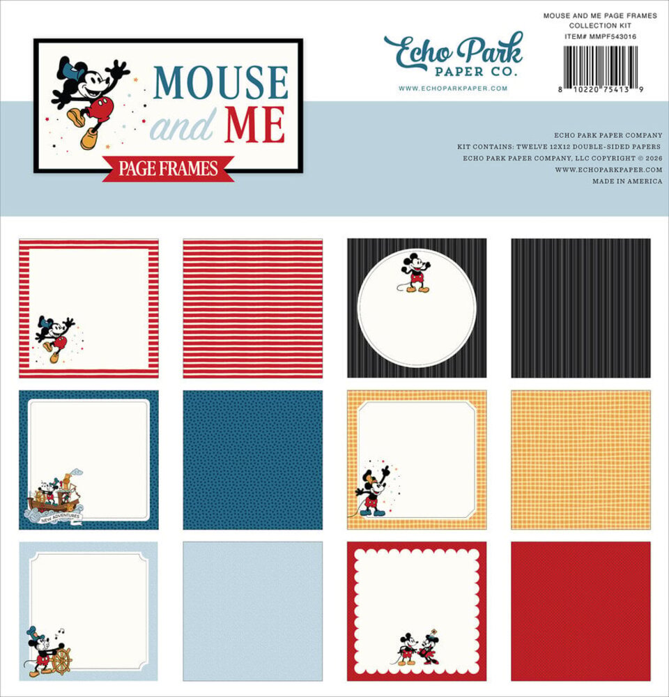 Echo Park Mouse And Me Page Frames 12x12 Inch Collection Kit (MMPF543016) Echo Park Mouse And Me Page Frames 12x12 Inch Collection Kit (MMPF543016)