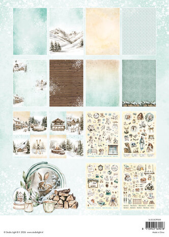 Studio Light Rustic Winter A4 Die-cut Paper Pad (SL-ES-DCPP509)