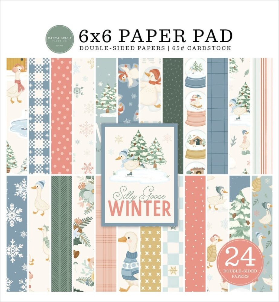 Carta Bella Silly Goose Winter 6x6 Inch Paper Pad (CBSGW540023) Carta Bella Silly Goose Winter 6x6 Inch Paper Pad (CBSGW540023)