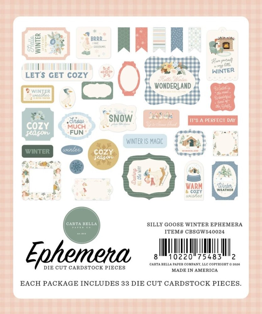 Carta Bella Silly Goose Winter Ephemera (CBSGW540024)
