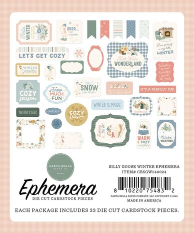 Carta Bella Silly Goose Winter Ephemera (CBSGW540024)