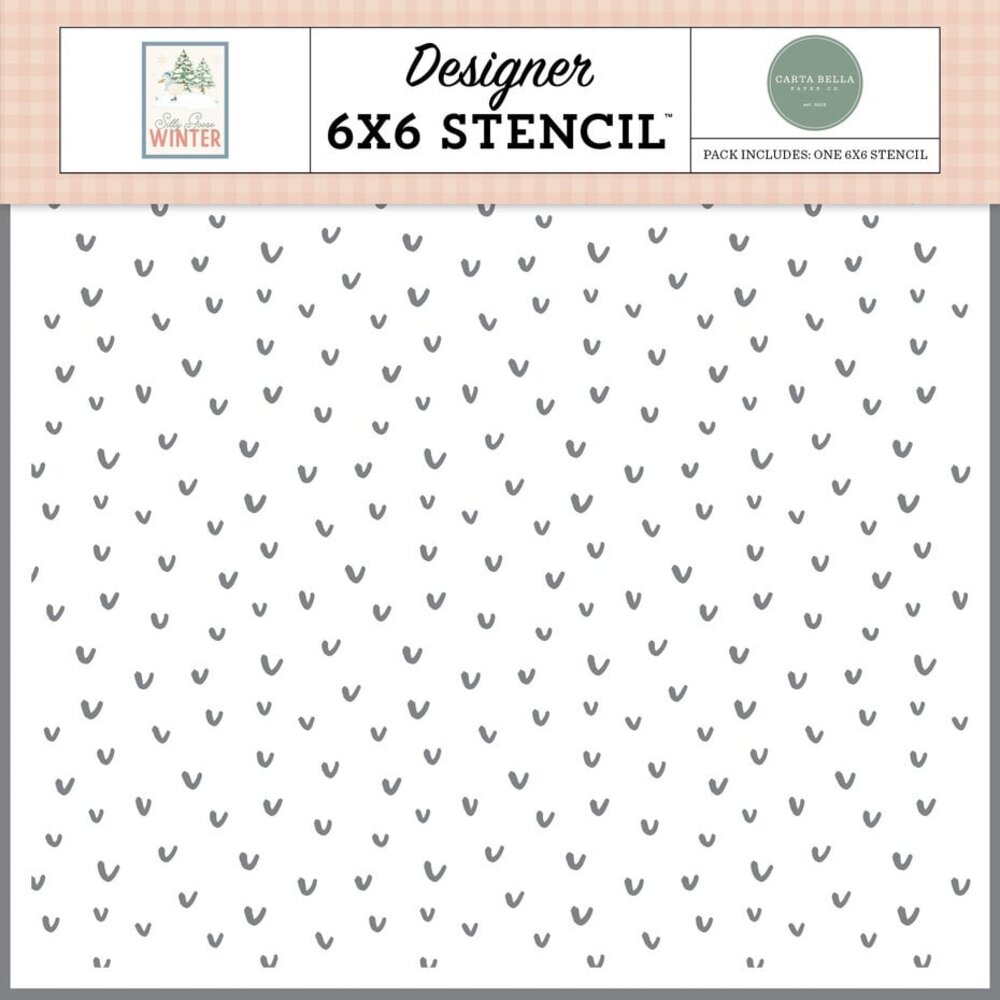 Carta Bella Silly Goose Winter Stencil Frozen Flutter (CBSGW540033)