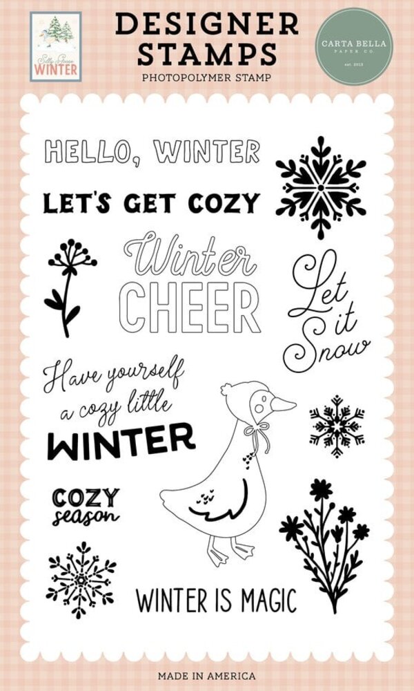 Carta Bella Silly Goose Winter Clear Stamps Winter Cheer (CBSGW540044)