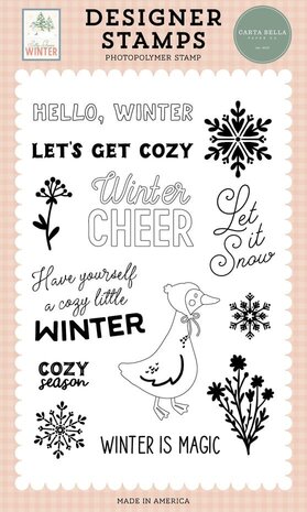 Carta Bella Silly Goose Winter Clear Stamps Winter Cheer (CBSGW540044)