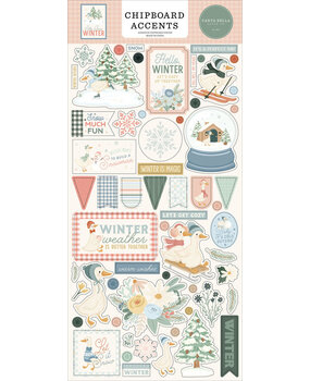 Carta Bella Silly Goose Winter 6x13 Inch Chipboard Accents (CBSGW540021) Carta Bella Silly Goose Winter 6x13 Inch Chipboard Accents (CBSGW540021)