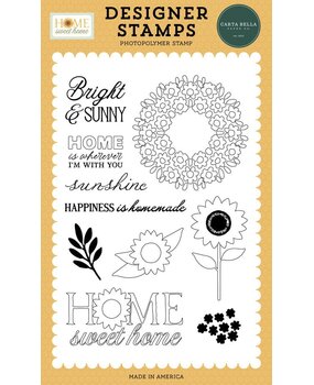 Carta Bella Home Sweet Home Clear Stamps Floral Wreath (CBHSH541043) Carta Bella Home Sweet Home Clear Stamps Floral Wreath (CBHSH541043)