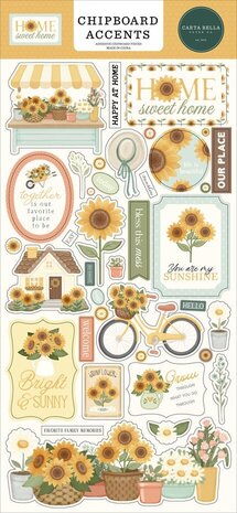 Carta Bella Home Sweet Home 6x13 Inch Chipboard Accents (CBHSH541021) Carta Bella Home Sweet Home 6x13 Inch Chipboard Accents (CBHSH541021)