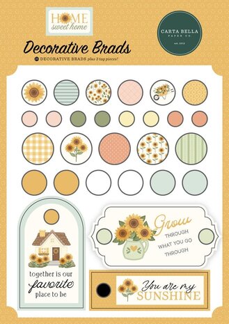Carta Bella Home Sweet Home Decorative Brads (CBHSH541020) Carta Bella Home Sweet Home Decorative Brads (CBHSH541020)