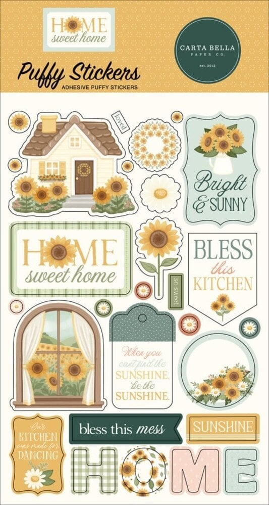Carta Bella Home Sweet Home Puffy Stickers (CBHSH541066) Carta Bella Home Sweet Home Puffy Stickers (CBHSH541066)