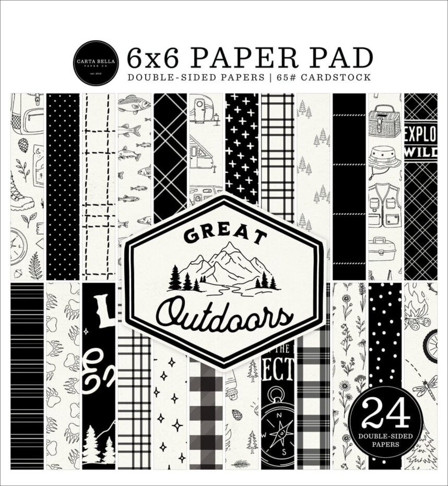 Carta Bella Great Outdoors 6x6 Inch Paper Pad (CBOUT542023) Carta Bella Great Outdoors 6x6 Inch Paper Pad (CBOUT542023)