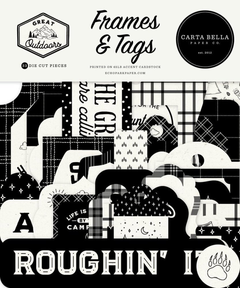 Carta Bella Great Outdoors Ephemera Frames & Tags (CBOUT542025)