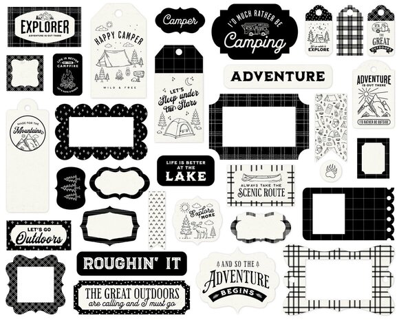 Carta Bella Great Outdoors Ephemera Frames & Tags (CBOUT542025)