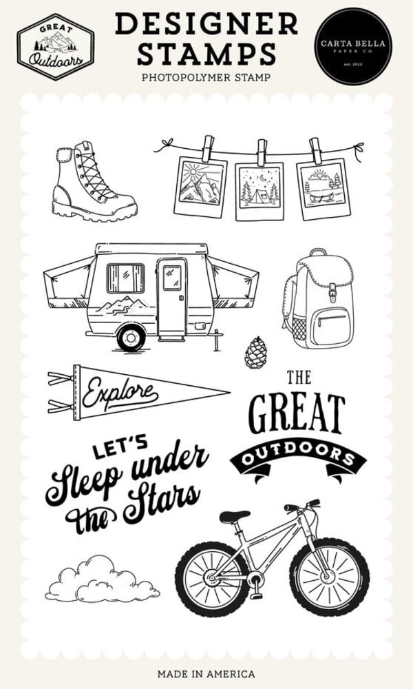 Carta Bella Great Outdoors Clear Stamps Sleep Under The Stars (CBOUT542040) Carta Bella Great Outdoors Clear Stamps Sleep Under The Stars (CBOUT542040)