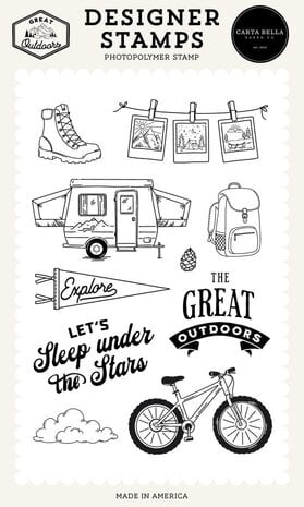 Carta Bella Great Outdoors Clear Stamps Sleep Under The Stars (CBOUT542040) Carta Bella Great Outdoors Clear Stamps Sleep Under The Stars (CBOUT542040)