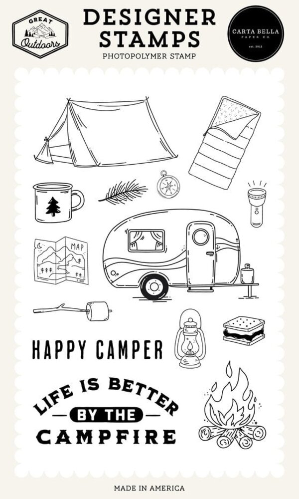 Carta Bella Great Outdoors Clear Stamps Camping Icons (CBOUT542041) Carta Bella Great Outdoors Clear Stamps Camping Icons (CBOUT542041)