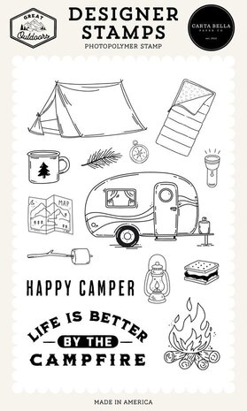 Carta Bella Great Outdoors Clear Stamps Camping Icons (CBOUT542041) Carta Bella Great Outdoors Clear Stamps Camping Icons (CBOUT542041)