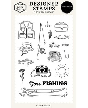 Carta Bella Great Outdoors Clear Stamps Fishing Icons (CBOUT542042) Carta Bella Great Outdoors Clear Stamps Fishing Icons (CBOUT542042)