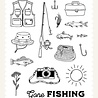 Carta Bella Great Outdoors Clear Stamps Fishing Icons (CBOUT542042) Carta Bella Great Outdoors Clear Stamps Fishing Icons (CBOUT542042)