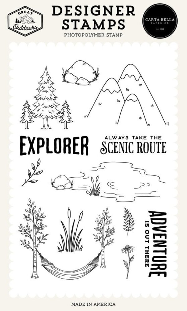Carta Bella Great Outdoors Clear Stamps Explorer (CBOUT542043) Carta Bella Great Outdoors Clear Stamps Explorer (CBOUT542043)