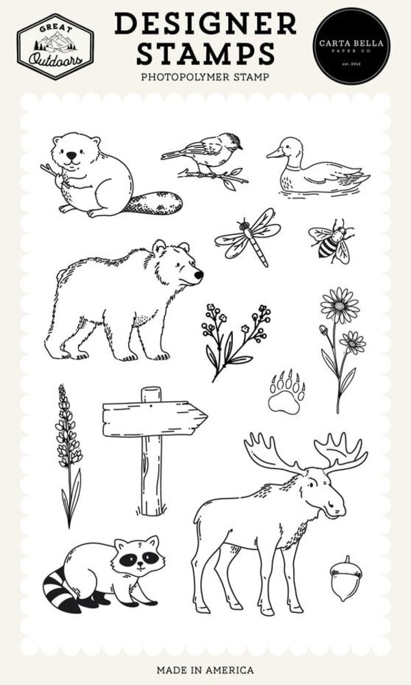 Carta Bella Great Outdoors Clear Stamps Animal Icons (CBOUT542045) Carta Bella Great Outdoors Clear Stamps Animal Icons (CBOUT542045)