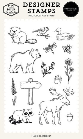 Carta Bella Great Outdoors Clear Stamps Animal Icons (CBOUT542045) Carta Bella Great Outdoors Clear Stamps Animal Icons (CBOUT542045)