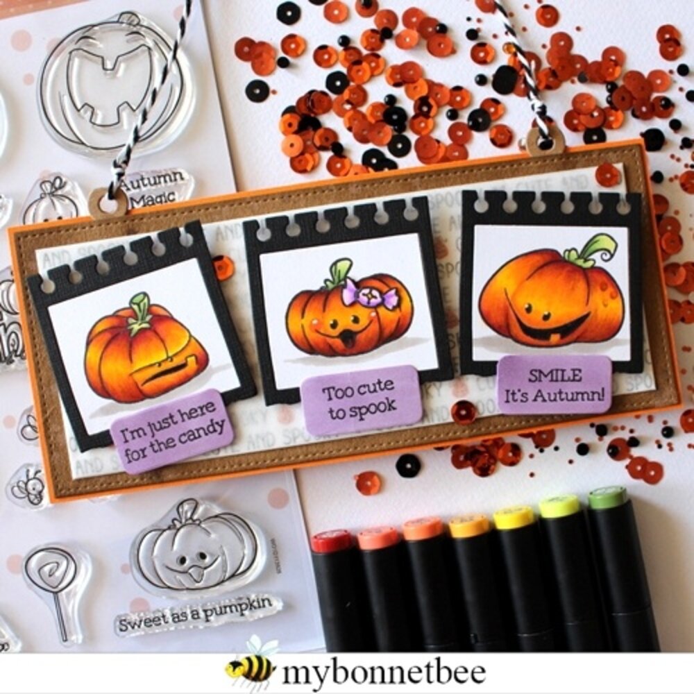 Impronte d'Autore Playful Pumpinks Stamp & Dies (88688-CML-D)