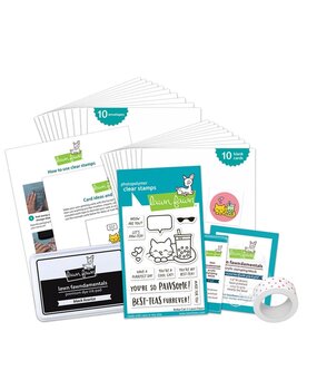 Lawn Fawn Boba Cat Kids Cardmaking Kit (LF3980) Lawn Fawn Boba Cat Kids Cardmaking Kit (LF3980)