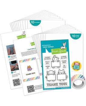 Lawn Fawn Critter Thank Yous Kids Cardmaking Kit Mini (LF3986) Lawn Fawn Critter Thank Yous Kids Cardmaking Kit Mini (LF3986)
