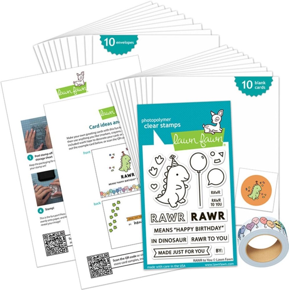 Lawn Fawn Rawr To You Kids Cardmaking Kit Mini (LF3991) Lawn Fawn Rawr To You Kids Cardmaking Kit Mini (LF3991)